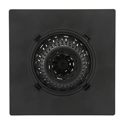 Square Shower Hair Catcher with Replacement Baskets, Shower Drain Protector in Matte Black