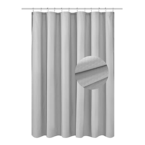 Barossa Design Soft Microfiber Fabric Shower Liner or Curtain, Hotel Quality, Machine Washable, Water Repellent, Silver Grey, 70 x 72 inches - color: Silver Grey, size: 70"W x 72"L (Pack of 1)