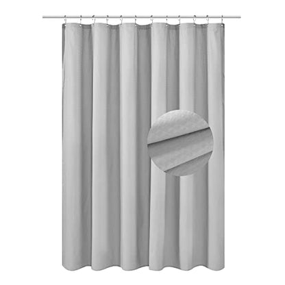 Barossa Design Soft Microfiber Fabric Shower Liner or Curtain, Hotel Quality, Machine Washable, Water Repellent, Silver Grey, 70 x 72 inches - color: Silver Grey, size: 70"W x 72"L (Pack of 1)