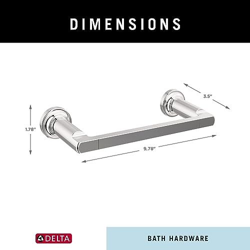 DELTA FAUCET 78908 Tetra 8 in. Hand Towel Bar Bath Hardware Accessory in Polished Chrome (Pack of 3) - color: Polished Chrome, size: 8 inch (Pack of 3)