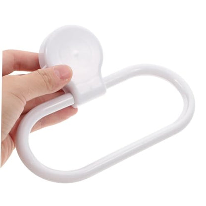 Cabilock 2pcs Self-Adhesive Towel Rings for Space Saving Storage Bathroom and Kitchen No Drill Needed Easy Installation Modern Design for Hand Towels and Kitchen