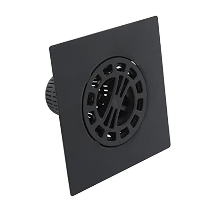Square Shower Hair Catcher with Replacement Baskets, Shower Drain Protector in Matte Black