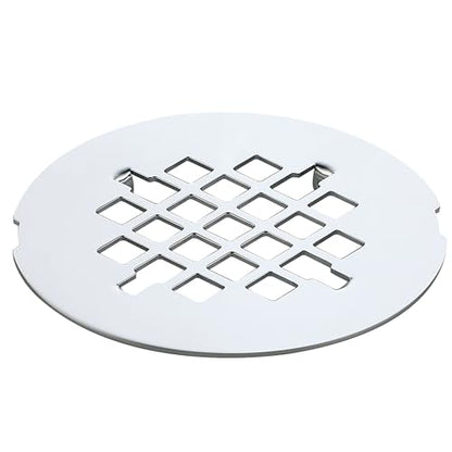 4-1/4 inches Snap-On Round Shower Drain Cover, Stainless Steel (Chrome) - color: Chrome
