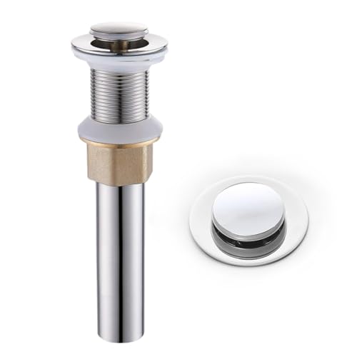 ANIS・KEBBR All Metal Pop Up Sink Drain Without Overflow Anti Clog Strainer Bathroom Kitchen 1.25-1.5 Inch Hole