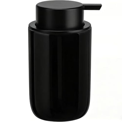 Soap Liquid Dispenser Ceramic with Easy-to-Press Pump Hand Liquid Dispenser for Shampoo Bathroom Countertop 13.5 oz - color: Liquid-shinyblack