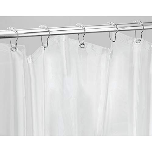 iDesign Vinyl Shower Curtain Liner, 72" x 84", Clear | 12 Grommets, Weighted Magnets - style: Pack of 1
