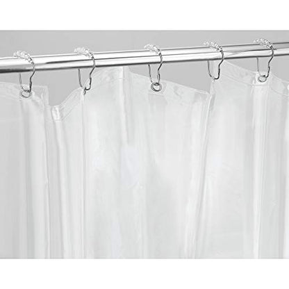 iDesign Vinyl Shower Liner, 72" x 96", Clear | 12 Grommets, Weighted Magnets - size: 72x96, style: Pack of 1