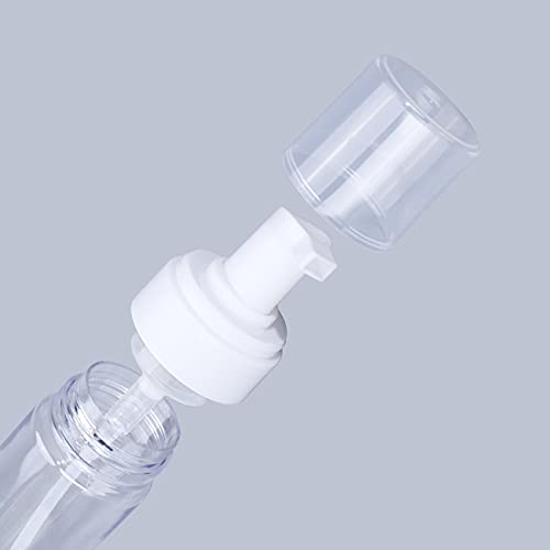 Foaming Dispenser Bottle 7oz Transparent Empty Spray Bottles 2Pcs | Plastic Foam Pump Bottle Travel Soap Bottle Portable Foam Bottle (200ml)