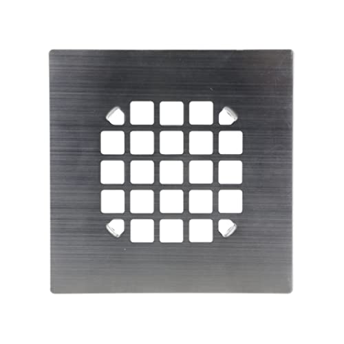 Danco 11045 Snap-In Shower Strainer & Drain Cover, Brushed Nickel - color: Brushed Nickel, size: Square [Pack of 1], style: Shower