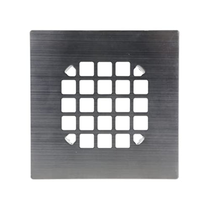 Danco 11045 Snap-in Shower Strainer & Drain Cover, Brushed Nickel (Pack of 2) - color: Brushed Nickel, size: Square [Pack of 2], style: Shower