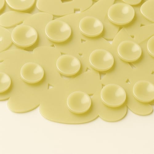 Dependable Industries Inc. Essentials Nonslip PVC Pebble Style Bathmat Shower Bathtub with Suction Cups 27" x 15" Textured for Secure Footing Oval (Yellow) - color: Yellow