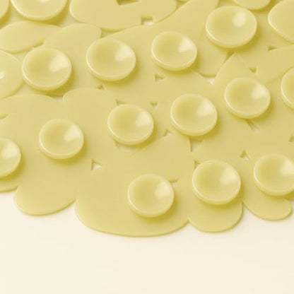 Dependable Industries Inc. Essentials Nonslip PVC Pebble Style Bathmat Shower Bathtub with Suction Cups 27" x 15" Textured for Secure Footing Oval (Yellow) - color: Yellow
