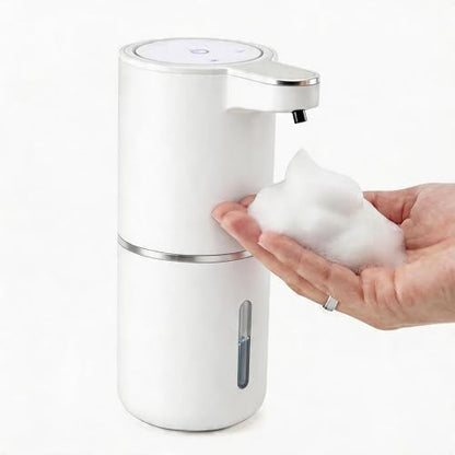 Automatic Foam Soap Dispenser – USB Rechargeable Smart Hand Soap Dispenser with 4-Level Adjustable, 380mL Wall Mounted or Countertop, IPX5 Waterproof, for Bathroom Kitchen (White) - color: White1