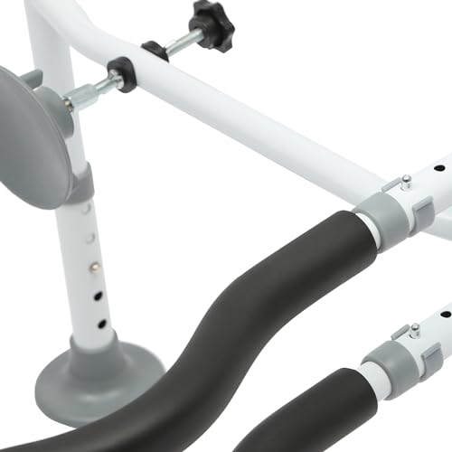 Toilet Safety Rails,Raised Toilet Seat with Handles Toilet Handles for Elderly and Disabled,Adjustable Carbon Steel Grab Bar for Toilets Bathrooms Stairs,Easy to Install,330lbs Load