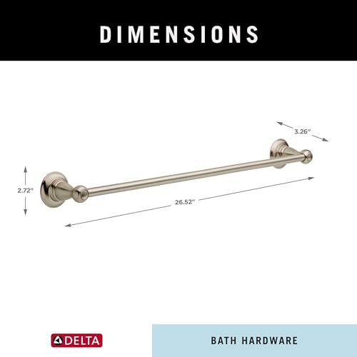 Delta Faucet Porter 24 inch Towel Bar, SpotShield Brushed Nickel , Bathroom Accessories, PTR24-BN - style: 24 inch Towel Bar