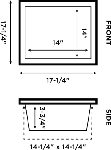 New Ready for Tile Recessed Bathroom Shower Shampoo Shelf Niche (14" X 14" Large Square) - size: 14" x 14" Large Square