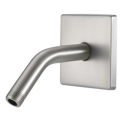 Shower Arm with 3.5" Flange, 6 Inch Wall Mount Replacement Shower Head Arm For Fixed Shower Heads and Handheld Showerhead, Brushed Nickel - color: Brushed Nickel, style: 6 Inch