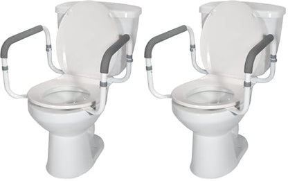 Drive Medical RTL12087 Bathroom Grab Bar for Toilets, White (Pack of 2) - size: 1 Count (Pack of 2)