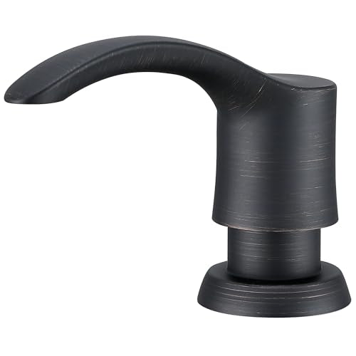 Kitchen Sink Soap Dispenser with 17 Ounce Large Bottle, G080ORB | Oil-Rubbed Bronze, Built in Sink Soap Dispenser, Soap Dispenser for Kitchen Sink, Refill from Top - color: Oil-rubbed Bronze, size: with Bottle