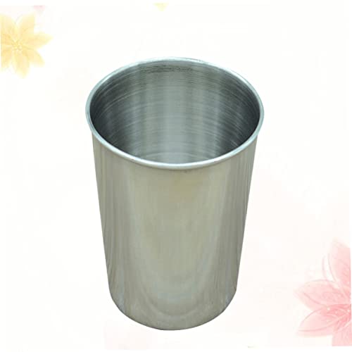 Cabilock 2pcs Stainless Steel Water Tumblers Multi Use Cups for Beverages Juice and Parties Sleek Silver Design Easy to Clean for Home and Travel - size: 6X6cm