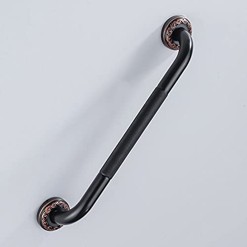 12-Inch Grab Bar Featuring Anti-Slip Handrail, Solid Brass, Oil Rubbed Bronze, Heavy-Duty Construction Armrest, Bathroom Bathtube Shower Safety Rail - color: Xn, size: 12 Inch (Pack of 1)