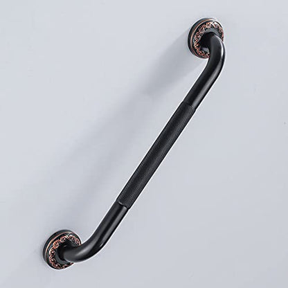 18-Inch Grab Bar Featuring Anti-Slip Handrail, Solid Brass, Oil Rubbed Bronze, Heavy-Duty Construction Armrest, Bathroom Bathtube Shower Safety Rail - color: Xn, size: 18 Inch (Pack of 1)