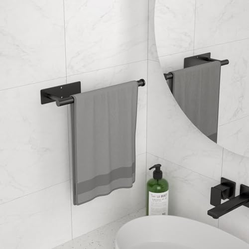Paper Towel Holder Under Cabinet, Self-Adhesive,No Drilling, Stainless Steel, Wall-Mounted for Kitchen and Bathroom, Easy Install, Durable, Space-Saving, Ideal for Home, RV (Black, 1 Pack) - color: Black