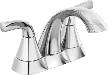 Peerless P2535LF Parkwood Two Handle Lavatory Faucet Centerset, Chrome - color: Chrome