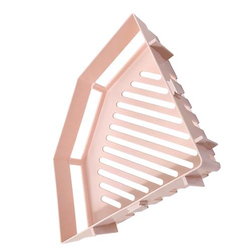 GLOGLOW Plastic Corner Shower Shelf Corner Shower Shelf, Triangular Wall Mounted Space Saving Bathroom Organizer for Bathroom Room Storage Daily Use