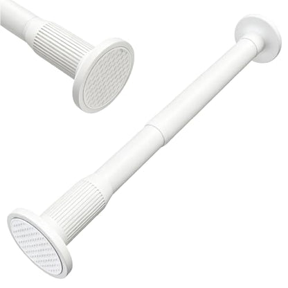 Extra Long Tension Rod, Heavy Duty No Drill Curtain Rod 78-106 Inch | Patio & Large Window Use; Closet Storage;Heavy Duty Steel Tube; Anti-Slip Grip Pads - color: White, size: 78-106"