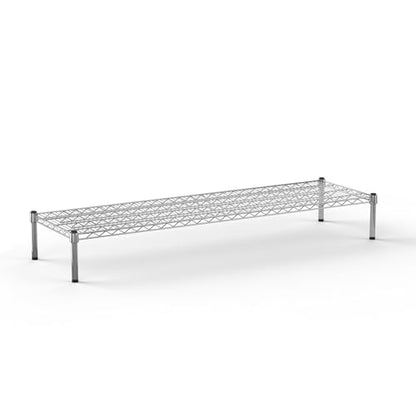 18" Deep x 60" Wide x 8" Height Wire Shelving Kit | 1-Tier | NSF Commercial Storage Rack Unit - size: 18" Deep x 60" Wide
