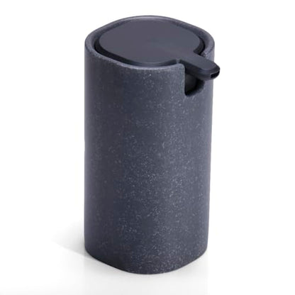 LINE+ARC Modern Easy-to-Press Soap & Lotion Dispenser, Slate | Ergonomic, rust-free liquid pump, cute blue design for marble bathroom sink, kitchen countertop, gray - color: Slate