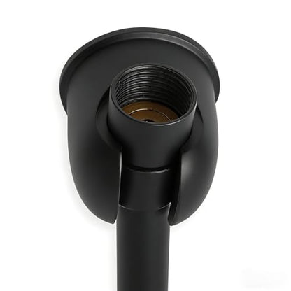Hand held Shower Wand Holder - All Metal- 2 Ways Installation - Bathroom Wall mounted for Permanent Fixture, Minimal Shower bracket Holder - Matte Black - color: Matte Black