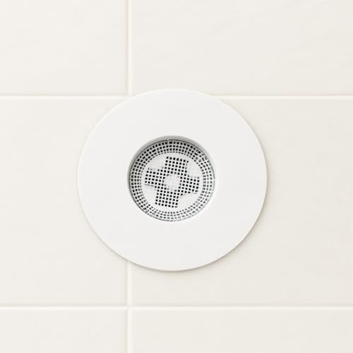 2 Pack Rubber Hair Catcher for Shower & Bathtub Drains – Flexible Drain Cover Strainer Hair Stopper Trap, Sits Securely on Top (No Suction Needed), Reusable & Easy to Clean