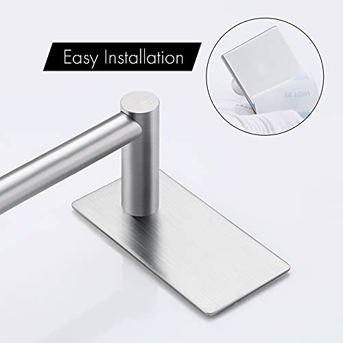 KES 12-Inch Self Adhesive Single Towel Bar Towel Hanger Wall Mount No Drill Bathroom Lavatory SUS304 Stainless Steel Brushed Finish, A7000S30-2 - color: Grey (Brushed Finish), size: 12 Inch
