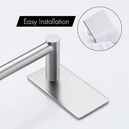 KES 12-Inch Self Adhesive Single Towel Bar Towel Hanger Wall Mount No Drill Bathroom Lavatory SUS304 Stainless Steel Brushed Finish, A7000S30-2 - color: Grey (Brushed Finish), size: 12 Inch