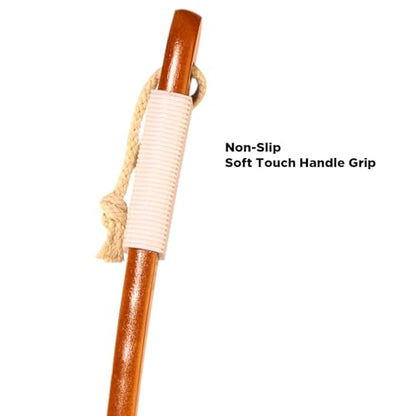 ICANdOIT-17.71Inch Natural Boar Bristles Anti-Slip Curved Long Handle Bath Brush,Bent Handle Shower Scrubber for Exfoliating,Shower Back Brush