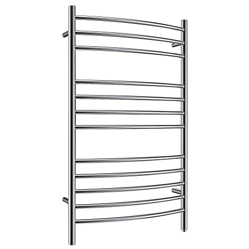 Towel Warmer, Heated Towel Rack, Plug-in/Hardwired, Brushed | 304 Stainless Steel Wall-Mounted Towel Warmer With Plug-In Or Hardwired Installation And Brushed Finish - color: Brushed