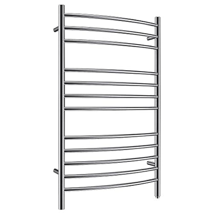 Towel Warmer, Heated Towel Rack, Plug-in/Hardwired, Brushed | 304 Stainless Steel Wall-Mounted Towel Warmer With Plug-In Or Hardwired Installation And Brushed Finish - color: Brushed