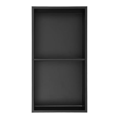 12 * 24In RGB LED Light Shower Niche, 2-Tier Stainless Steel Recessed Storage with Remote Control, Black No Tile Needed Wall Niche for Bathroom Storage Built-in Installation (12x24in RGB) - size: 12x24in RGB