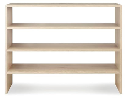 Whitmor Wood Stackable 2-Shelf Shoe Rack, White Oak, 31 inches - color: Light Brown, size: 31 INCH