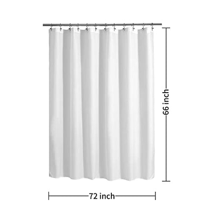 ALYVIA SPRING Short Shower Curtain Liner Fabric Waterproof - 72" x 66", Soft & Lightweight Shower Curtain with Magnets, Machine Washable - 72x66, White - color: White, size: 72"W x 66"L (Pack of 1)