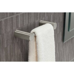 Moen YB0486BN Align 9-Inch Modern Hand -Towel Bar, Brushed Nickel
