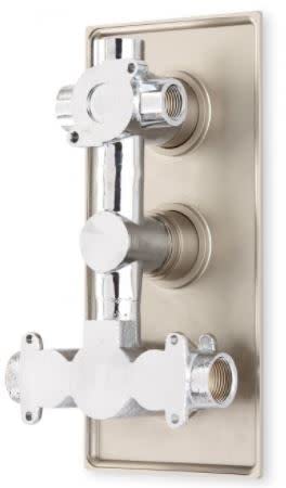Signature Hardware 421821 Ryle Thermostatic Shower System with Hand Shower and 3 Body Sprays - Rough In Included - Brushed Nickel - color: Brushed Nickel
