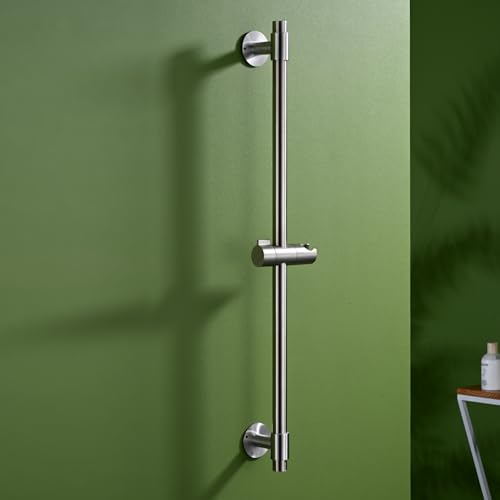 Shower Slide Bar 30-Inch with Adjustable Handheld Shower Head Holder for Bathroom Drill-free Mounted SUS 304 Stainless Steel (Brushed Nickel)