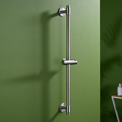 Shower Slide Bar 30-Inch with Adjustable Handheld Shower Head Holder for Bathroom Drill-free Mounted SUS 304 Stainless Steel (Brushed Nickel)