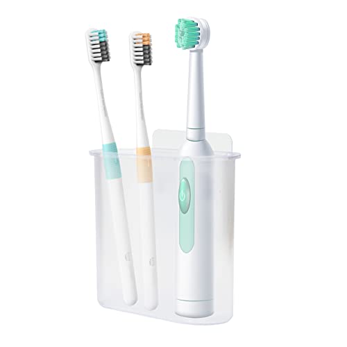 Toothbrush Holders Wall Mounted, Self Adhesive Tooth Brush Holder for Bathroom Electric Toothbrush Toothpaste Razor Bathroom Accessories(Clear) - color: Clear-1