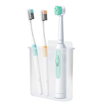 Toothbrush Holders Wall Mounted, Self Adhesive Tooth Brush Holder for Bathroom Electric Toothbrush Toothpaste Razor Bathroom Accessories(Clear) - color: Clear-1