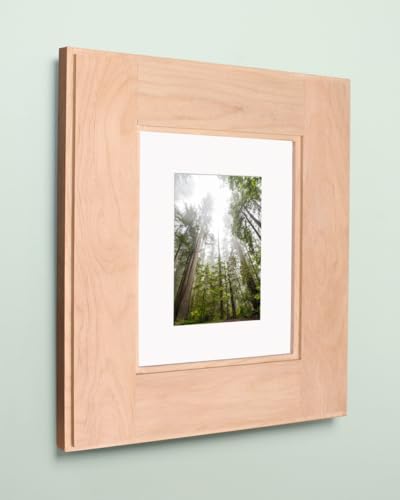 11x14 Concealed Picture Frame Medicine Cabinet Without Mirror for Bathroom, Recessed in The Wall, Made in North America, Real Wood, NO MDF, Adjustable Shelves, Unfinished Shaker - color: Unfinished Shaker, size: 11x14