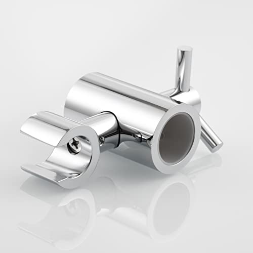 Brass Handheld Shower Bracket Adjustable Shower Head Holder for Slide Bar 25mm O.D, Chrome, ST38A - color: Chrome